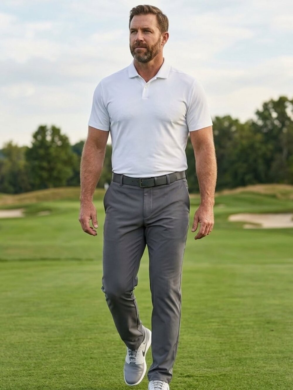 Nike Dri-FIT Grey Flat Front Golf Performance Pants 40x32